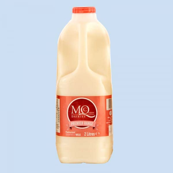 2 litre skimmed milk plastic modern milkman
