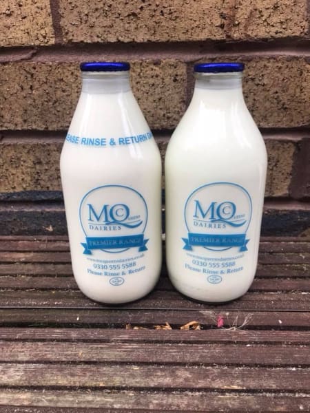 McQueens Dairies Glass Bottles