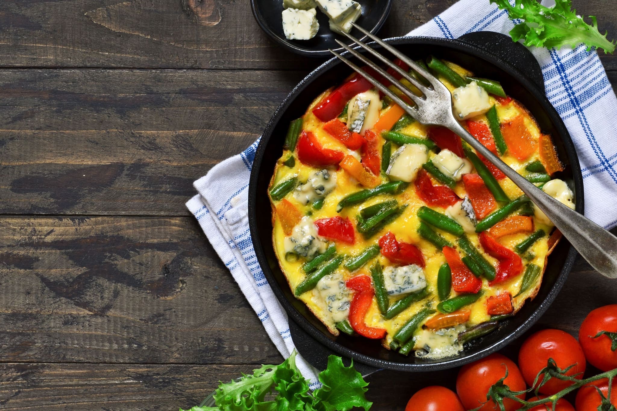 Stir-Fried vegetable omelette