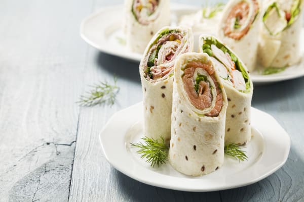 Salmon and Egg breakfast Wrap