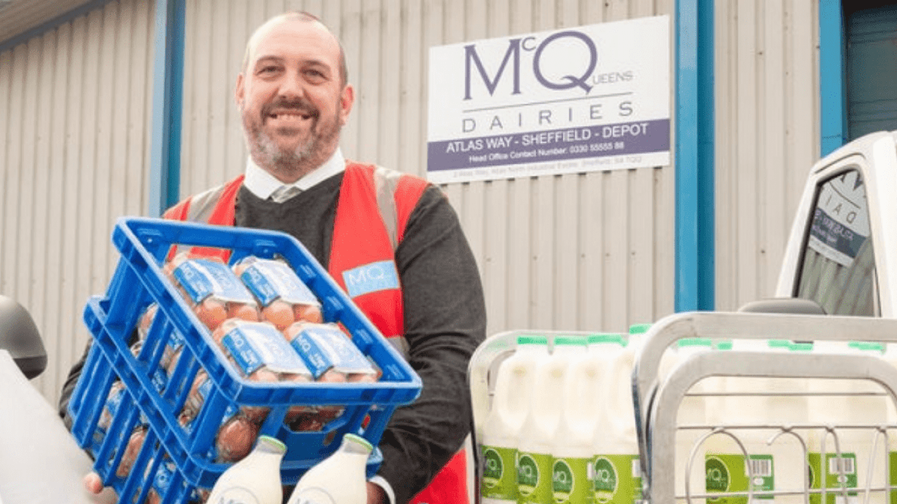 Milk Delivery Demand at McQueens Dairies new depot in Sheffield