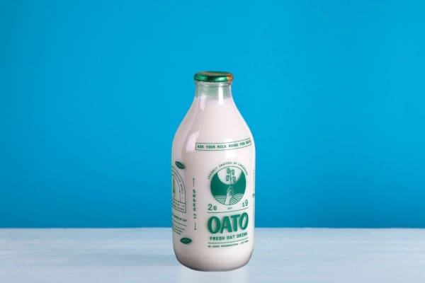 oat milk glass bottles
