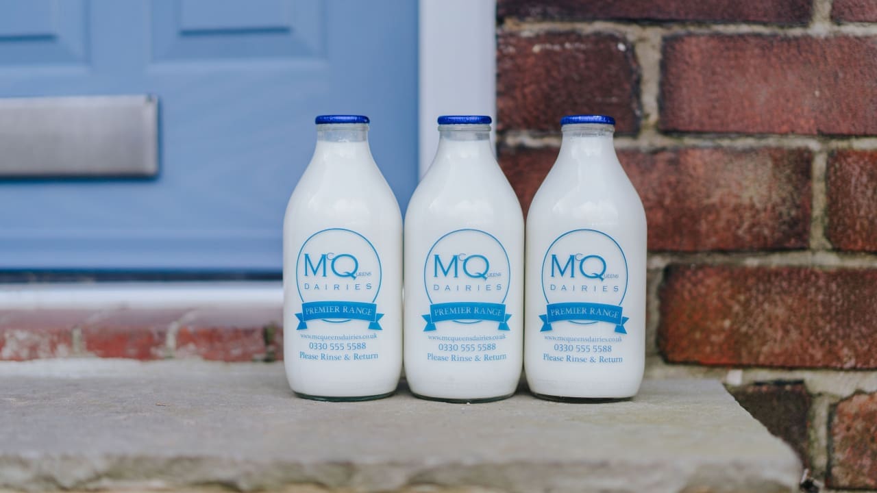 Local milkman delivery with McQueens Dairies