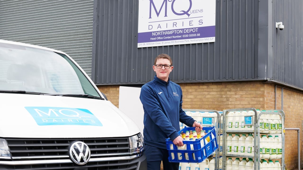 Milk Delivery Demand at McQueens Dairies new depot in Northampton