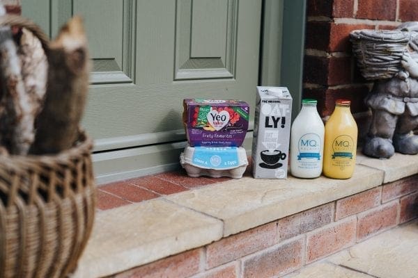 McQueens Doorstep Milk Delivery with free range eggs, orange juice, and plant based milk alternatives