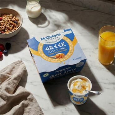 McQueens Greek Style Yogurt Stirred with Honey Sauce Multipack